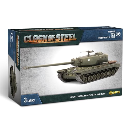 Clash of Steel: American - T29 Super-Heavy Tank Platoon (x3 Plastic)