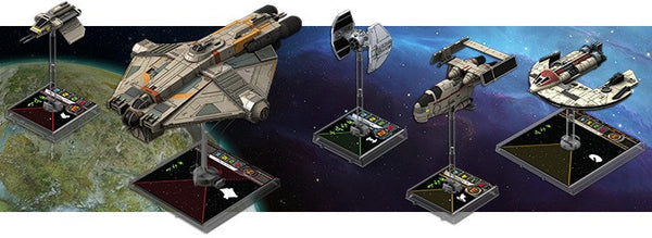 Star Wars X-Wing Wave VIII Starships Bundle - Ghost, Inquisitor's TIE, Mist Hunter, Punishing One