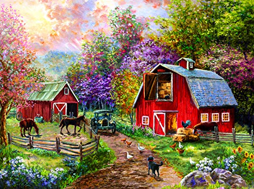 Barnyard Visit 1000 pc Jigsaw Puzzle