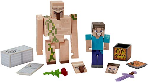 Minecraft Comic Maker Steve and Iron Golem 2-Pack